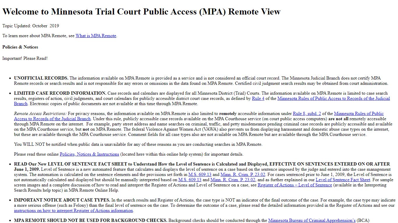 Welcome to MPA Remote View - mpa.courts.state.mn.us